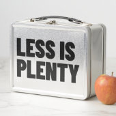 Less Is Plenty Minimalist Streetwear Typography メタルランチボックス (インサイチュ)