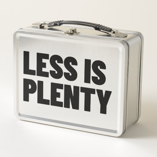 Less Is Plenty Minimalist Streetwear Typography メタルランチボックス (正面)