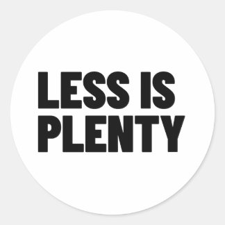 Less Is Plenty Minimalist Streetwear Typography ラウンドシール