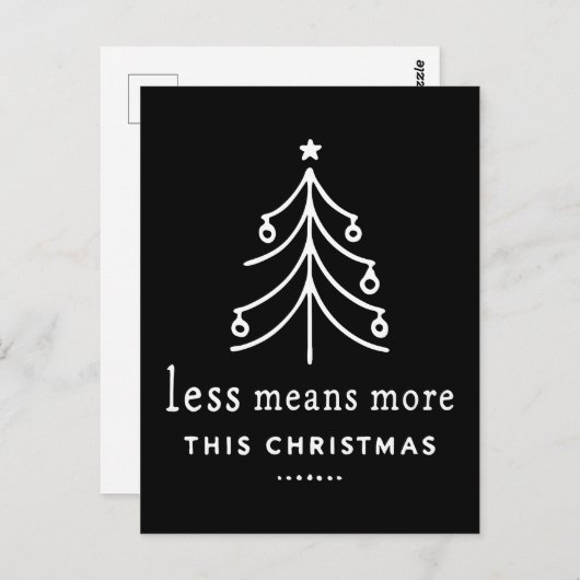 Less means more this Christmas ポストカード (正面/裏面)