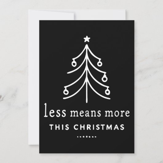 Less means more this Christmas 招待状 (正面)