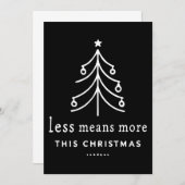 Less means more this Christmas 招待状 (正面/裏面)