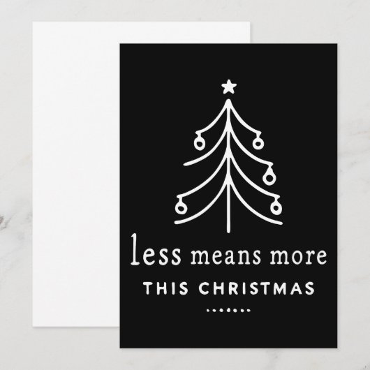 Less means more this Christmas 招待状 (正面/裏面)