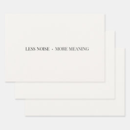 Less Noise More Meaning ミニマリスト包装紙 ラッピングペーパーシート