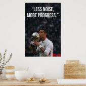 Less Noise More Progress Motivation Poster ポスター (キッチン)