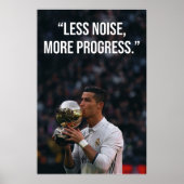 Less Noise More Progress Motivation Poster ポスター (正面)