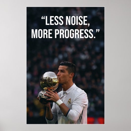 Less Noise More Progress Motivation Poster ポスター (正面)