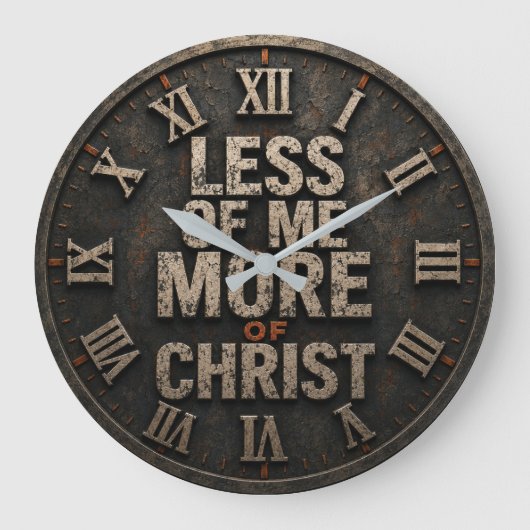 Less of Me More of Christ ラージ壁時計 (正面)