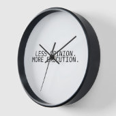 Less Opinion More Execution Minimalist Wall Clock 壁時計 (傾斜)