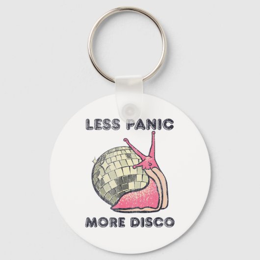 Less Panic More Discoダンスおもしろい恋人踊り キーホルダー (正面)