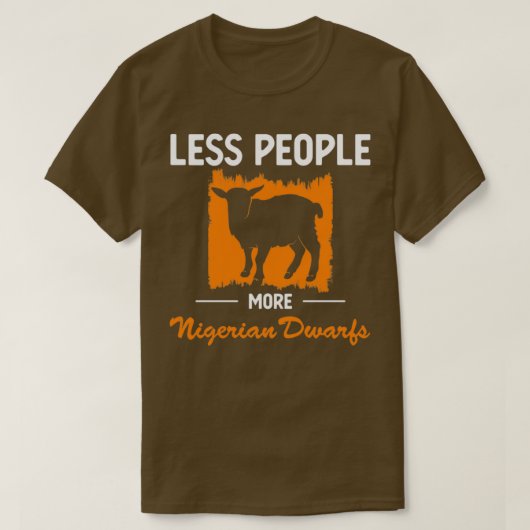 Less People Goat Lover Nigeria Dwarf製品 Tシャツ (デザイン正面)