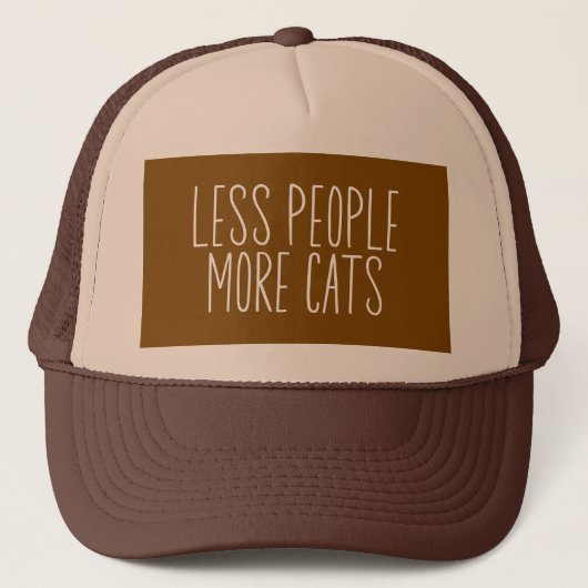 Less People More Cats キャップ (正面)