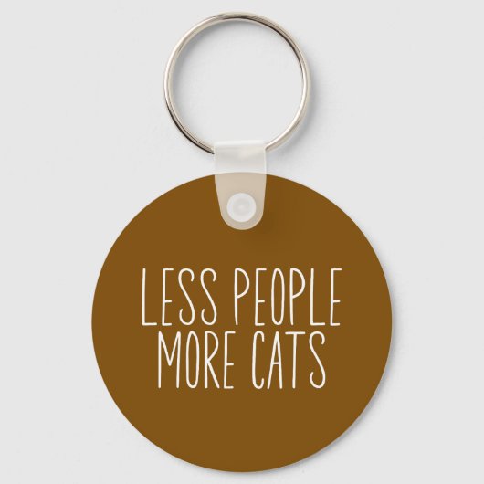 Less People More Cats キーホルダー (正面)