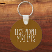 Less People More Cats キーホルダー (正面)