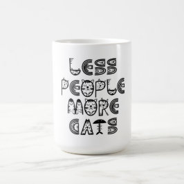 Less People  More Cats  コーヒーマグカップ