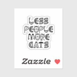 Less People  More Cats  シール