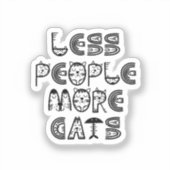 Less People  More Cats  シール (正面)