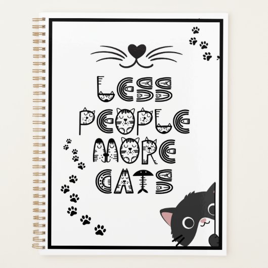 Less People  More Cats  プランナー手帳 (正面)