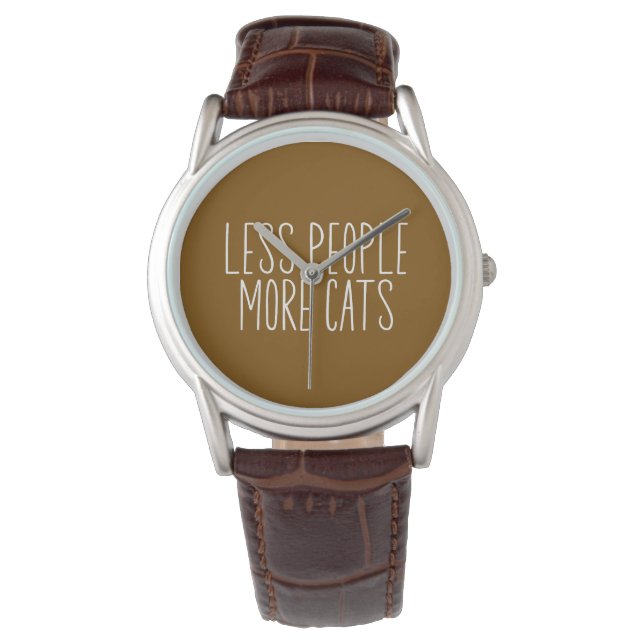Less People More Cats 腕時計 (正面)