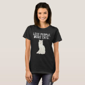 Less People More Cats Turkish Angora Introvert Tシャツ (正面フル)