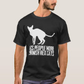 Less people more cornish rex cats  1 tシャツ (正面)