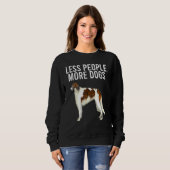 Less People More Dogs Borzoi Introvert スウェットシャツ (正面フル)