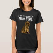 Less People More Dogs Cocker Spaniel  Introvert Tシャツ (正面)