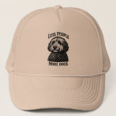 Less People More Dogs Hat – Goldendoodle Graphic キャップ (正面)