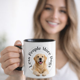 Less People, More Dogs – Minimalist Dog Lover マグカップ