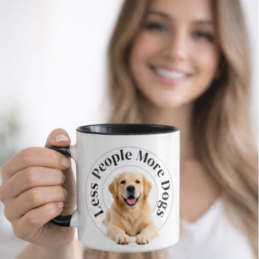 Less People, More Dogs – Minimalist Dog Lover マグカップ