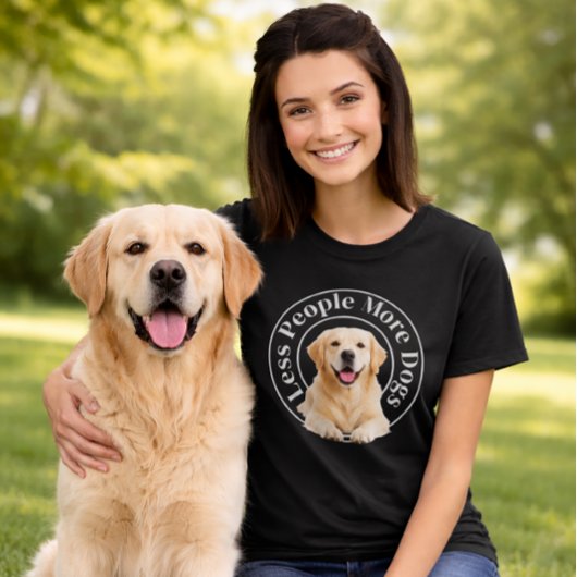 Less People, More Dogs – Minimalist Dog Lover Tシャツ