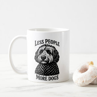 Less People More Dogs Mug - Golden Doodle コーヒーマグカップ