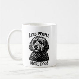 Less People More Dogs Mug - Golden Doodle コーヒーマグカップ