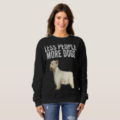 Less People More Dogs West Highland White Terrier スウェットシャツ (正面フル)