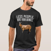 Less People More Farm Animals Goat  Introvert Tシャツ (正面)