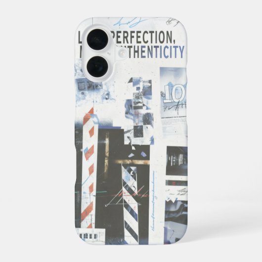 Less Perfect More Authenticity電話ケース – モダン iPhone 16ケース (裏面)