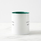 Less Perfection Fun Typography Two-Tone Mug マグカップ (中央)