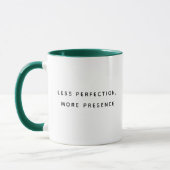 Less Perfection Fun Typography Two-Tone Mug マグカップ (左)