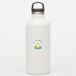 Less Rush More Hush ステッカー – Calm Frog Meditation シール
