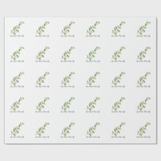 Less Rush More Life Botanical Gift Wrap ラッピングペーパー