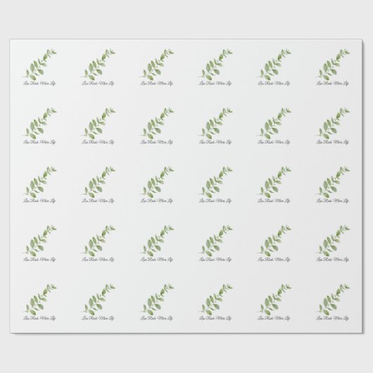 Less Rush More Life Botanical Gift Wrap ラッピングペーパー (フラット)
