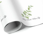 Less Rush More Life Botanical Gift Wrap ラッピングペーパー (ロールコーナー)