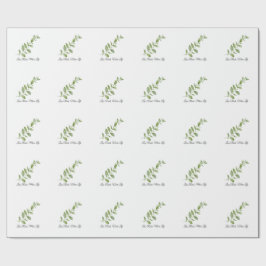Less Rush More Life Botanical Gift Wrap ラッピングペーパー