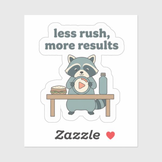 Less Rush More Results Sticker – Motivational  シール (シート)