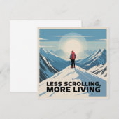 Less Scrolling, More Living 招待状 (正面/裏面)