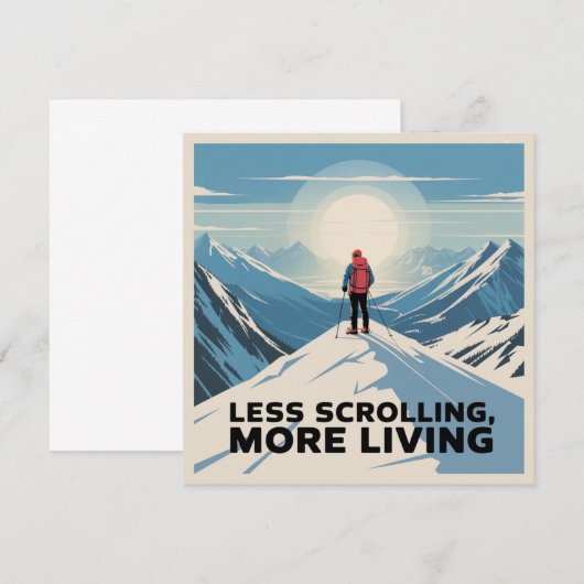 Less Scrolling, More Living 招待状 (正面/裏面)