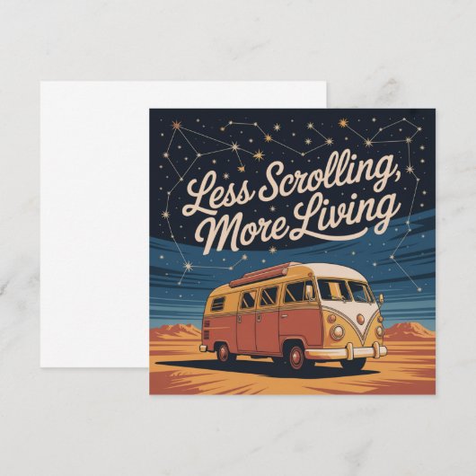 Less Scrolling, More Living 招待状 (正面/裏面)