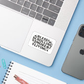Less scrolling more living mindfulness quotes シール (ノートパソコンとiPhone)