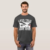 Less Talk More Anime - おもしろい Anime Tシャツ (正面フル)