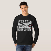 Less Talk More Anime - おもしろい Anime T-Shirt Tシャツ (正面フル)
